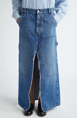 $920 Meryll Rogge Women's Workwear Denim Maxi Skirt Blue Size 38 / US 6 - Italy