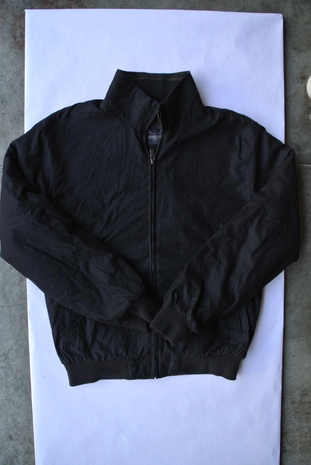 Weatherproof Black Lightweight Jacket Size S Men's Full Zip Long Sleeve Pockets