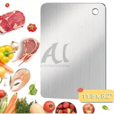 Titanium Cutting Boards for Kitchen, 100% Stainless Double-sided food-grade