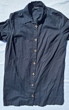 Who What Wear Womens Black Short Sleeve Button Down Shirt Dress Size XXL