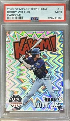 Bobby Witt Jr KABOOM! 💥 PSA 9 2025 Stars & Stripes USA #10 SSP