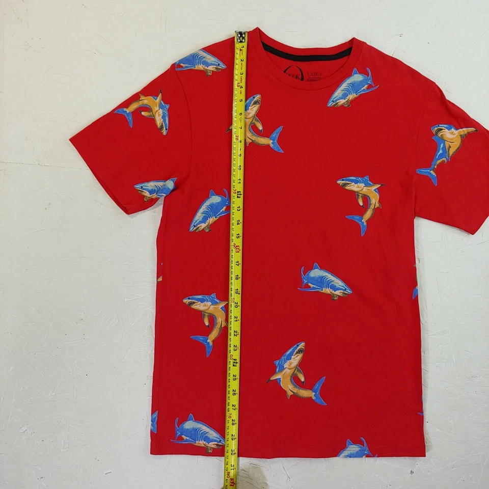 Camiseta Rook estampado por todas partes tiburones gran depredador blanco grande skate surf Foto 3 de 4