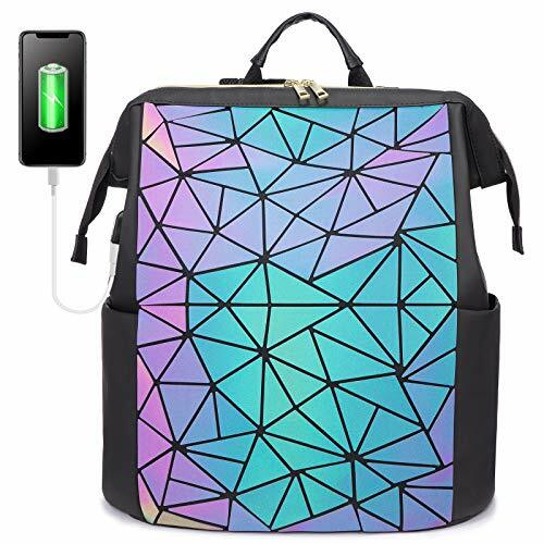 Geometric Luminous Backpack for Women Holographic Reflective Assorted Colors - Picture 117 of 146