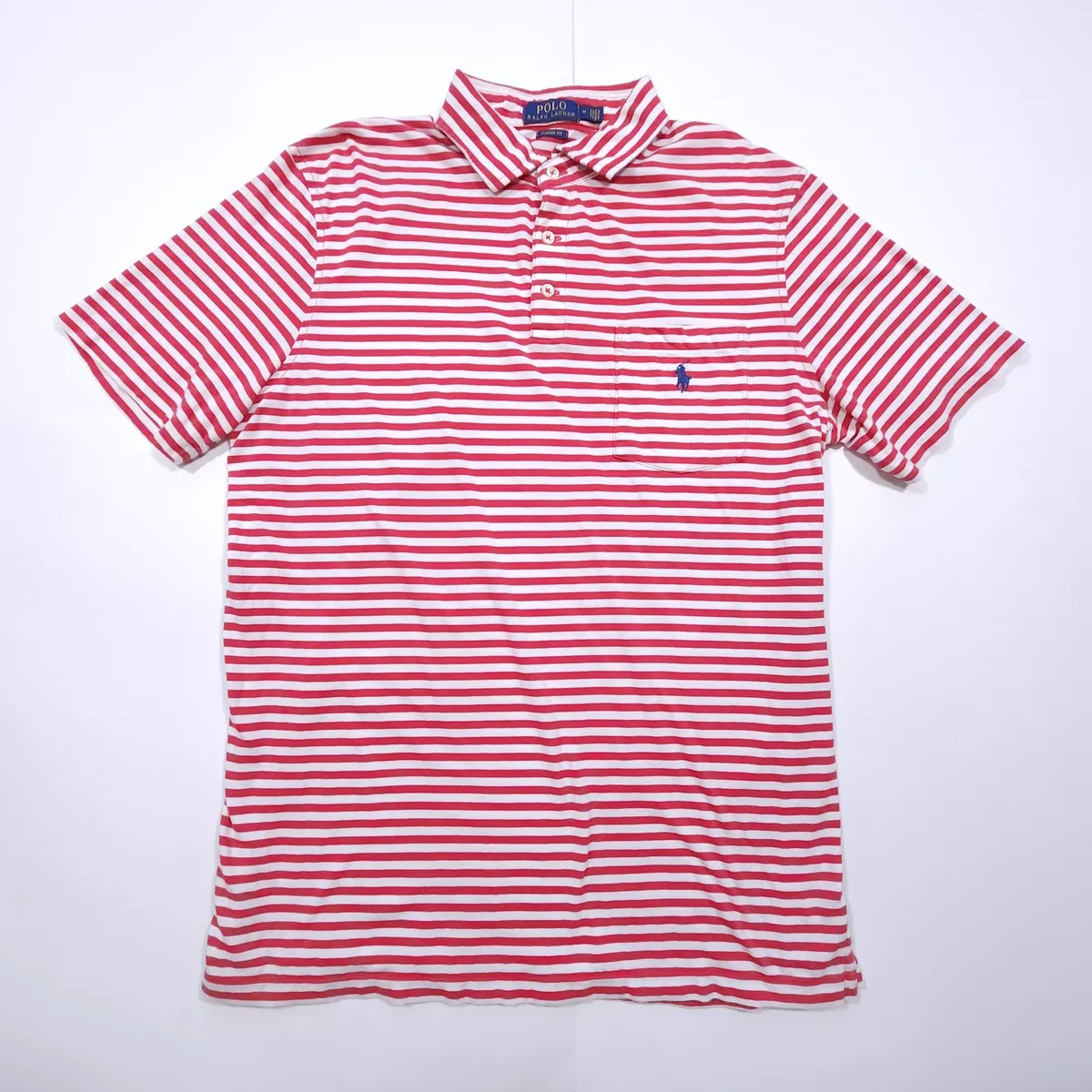 red white stripe polo