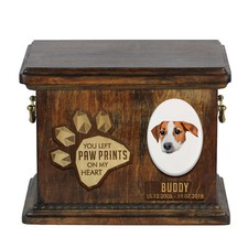 Jack Russell Terrier - urn for dog ashes, personalized urn with engraving, comme
