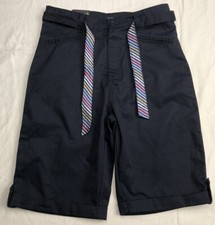 NWT US Polo Assn Navy Blue Shorts Size 16 Cotton Belted Chino Shorts Girl Pocket