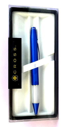 Cross Easy Writer Kugelschreiber – Ergonomischer Griff, Silber/blau, Mittelgroße Mine