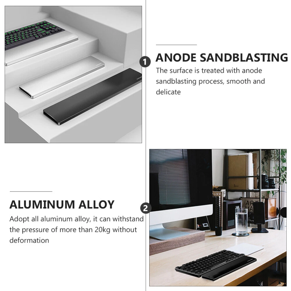 Aluminum Alloy Mechanical Keyboard Wrist Rest for 87 Keys Hand Support