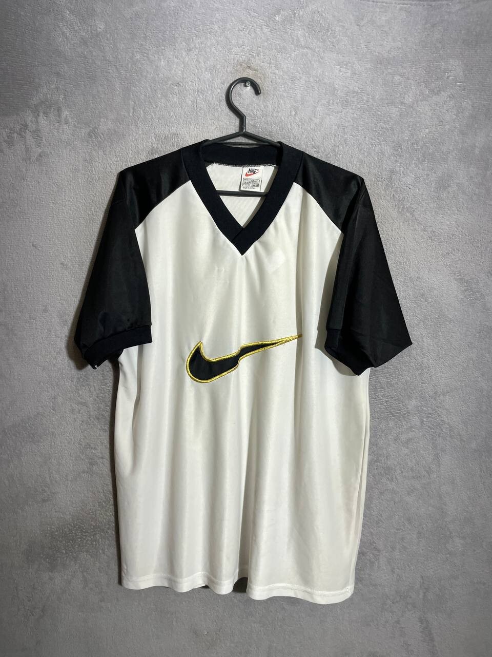 Nike Vintage Jersey Training Football Soccer Shirt White 90s Men Size 38/40