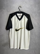 Nike Vintage Jersey Training Football Soccer Shirt White 90s Men Size 38/40