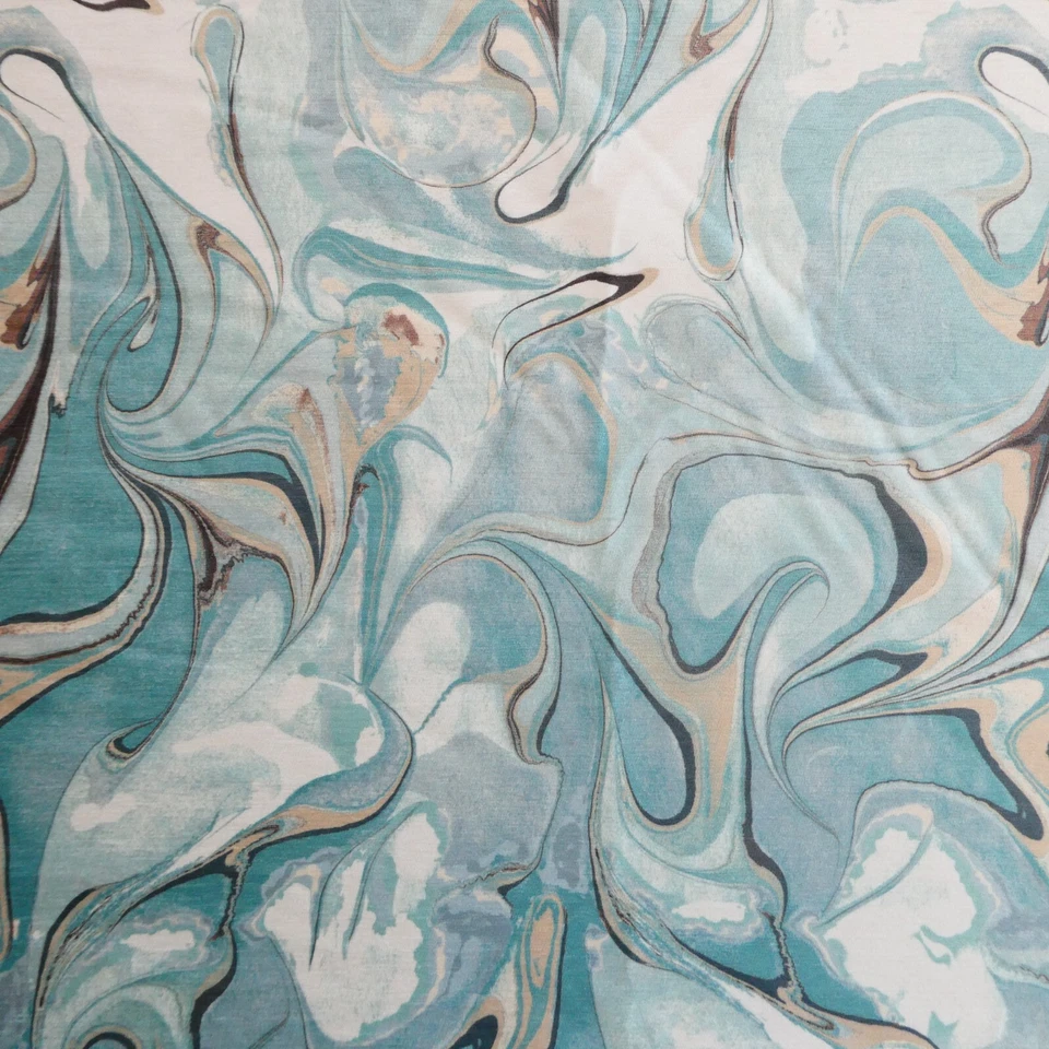 Tela de tapicería de chenilla con impresión digital pulida al aceite azul real 54" x 1,6 yardas Foto 2 de 4