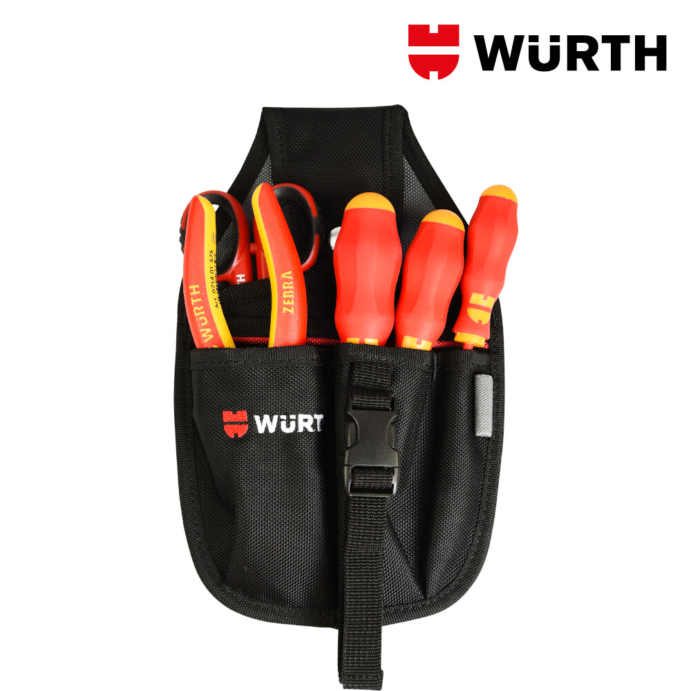 Set Elettricista Marsupio Cacciaviti Pinza Forbice WÜRTH 071593 735