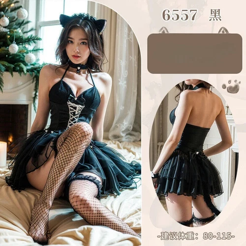 Sexy Dessous Verband Kätzchen Uniform Nachtkleid Katze Cosplay Kostüme Partykleid - Bild 26 von 26