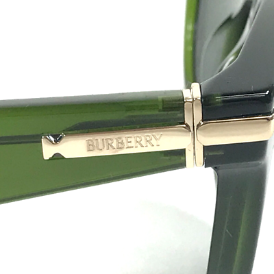 Burberry Sunglasses B4439-F 4148/71 Green Round Frames with Dark Green Lenses Burberry Sunglasses B4439-F 4148/71 Green Round Frames with  main image 2