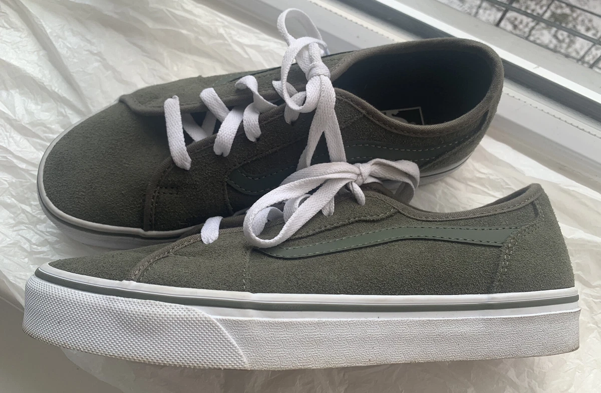 Vans women s size 5 pewter and true white