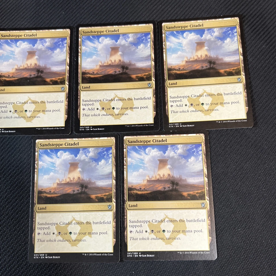 Sandsteppe Citadel Land Magic The Gathering Mtg Khans of Tarkir Card 5 - Image 3 of 4
