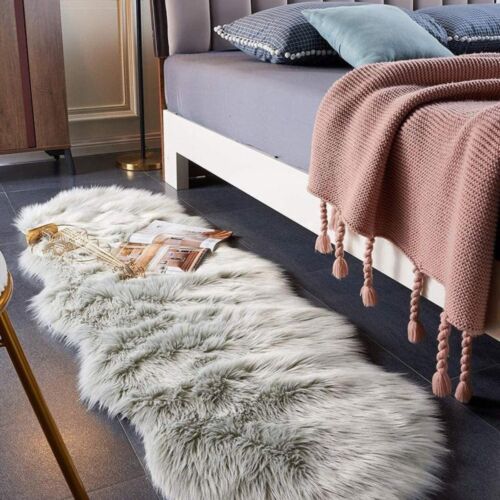 Fuzzy Faux Sheepskin Fur Rugs (60x180cm) - Picture 1 of 11