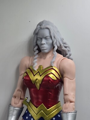 3d Print NUBIAN AMAZON WARRIOR HEAD#1  1:10 7''  SELECT DC MULTIVERSE SCALE