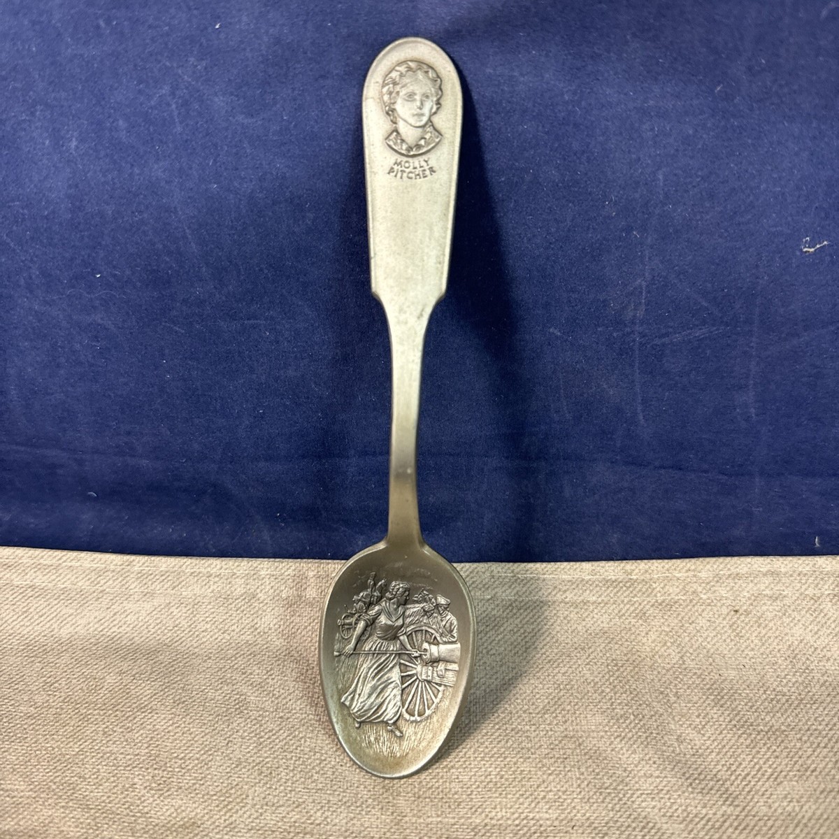 Franklin Mint Pewter Spoon Molly Pitcher 6 1/2