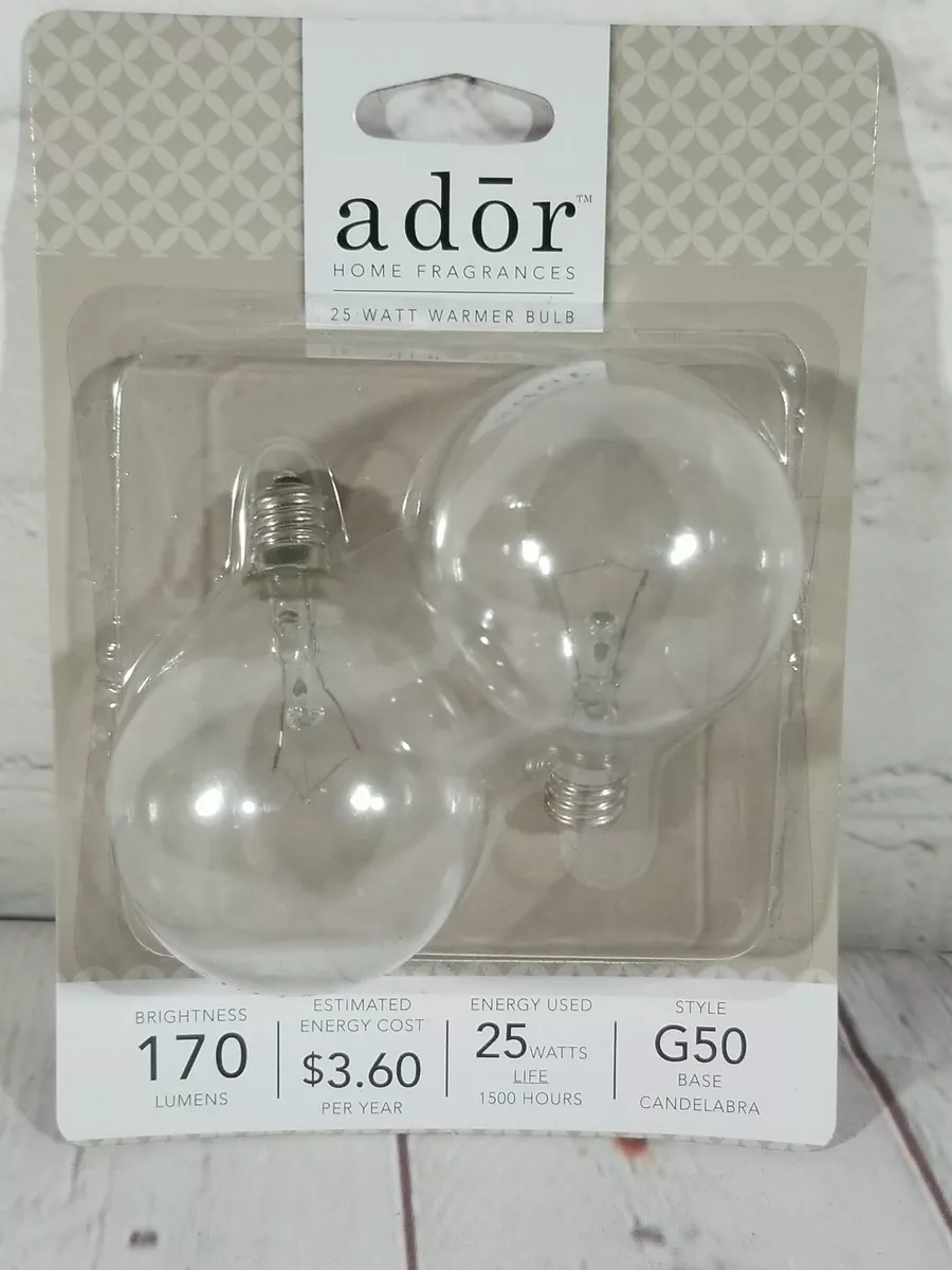Ador 2pk incandescent light bulbs for wax warmers clear deals
