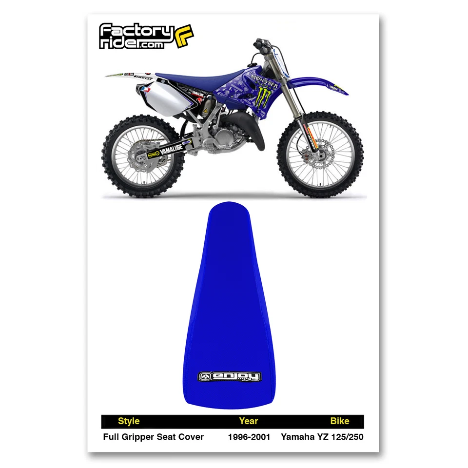 Pinza de cubierta de asiento Yamaha YZ 125 YZ 250 1996-2001 de Enjoy Mfg TODO AZUL estándar #75 Foto 2 de 4