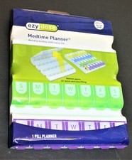 Ezy Dose Medtime Planner Pill Planner Weekly 4X Day with Easy Fill NIP