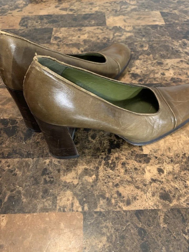 Tacones Prada de cuero marrón para mujer talla 40 1/2 Foto 4 de 4