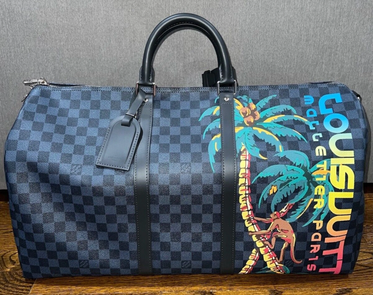Louis Vuitton Keepall Bandouliere 55 Damier Cobalt Jungle Weekend