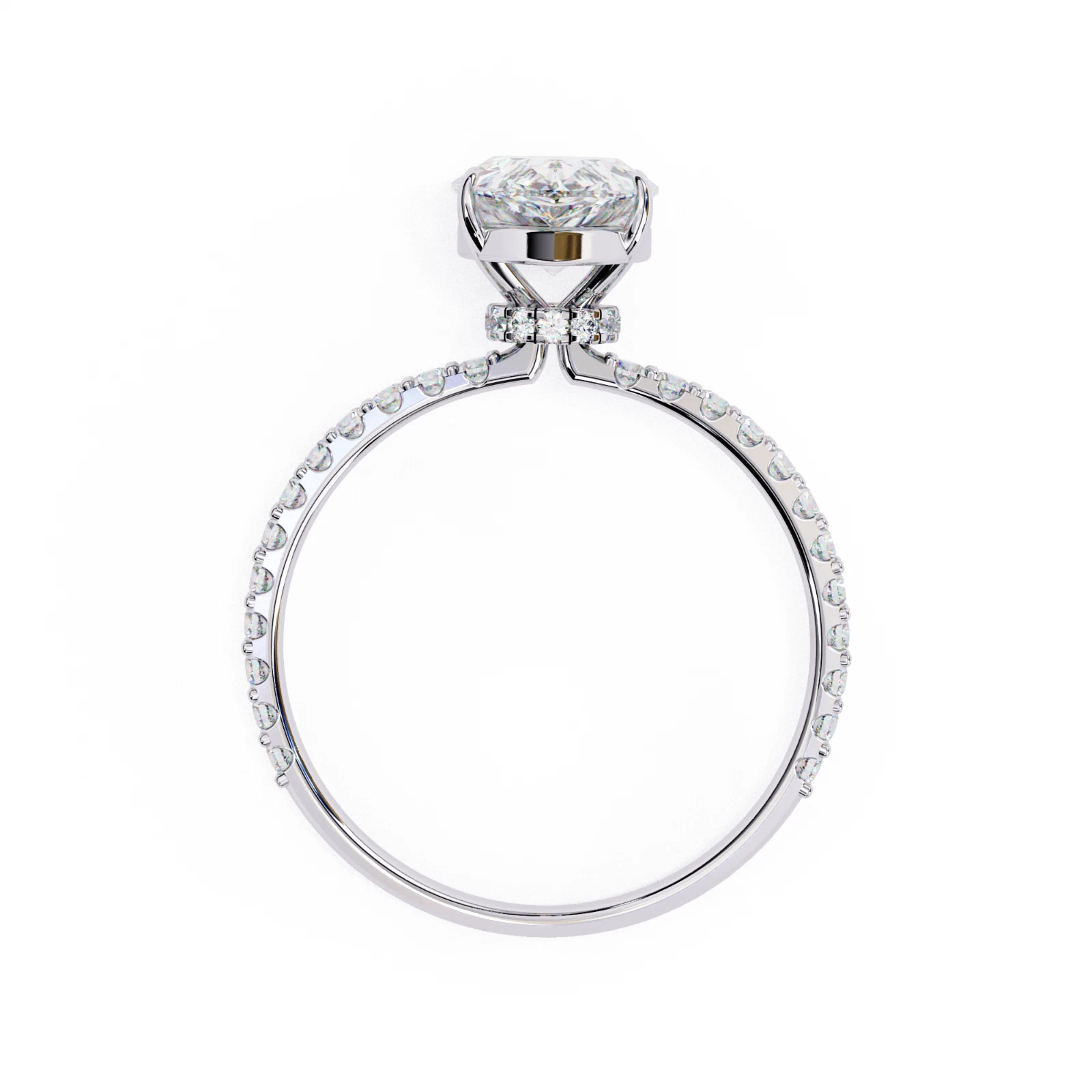 2.06 CT Pear Lab Grown Diamond Engagement Ring IGI Certified 14k Gold image-5