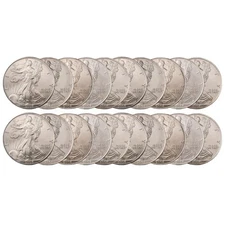 1 oz American Silver Eagle Coin (Random Year, Cull - Lot of 20)