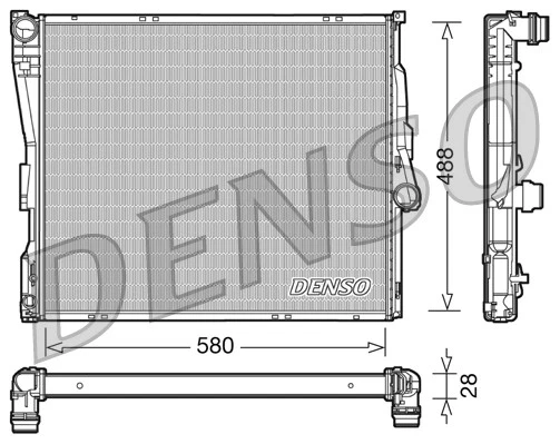 RADIATOR ENGINE COOLING DRM05090 FOR BMW X3/SAV/E83 N47D20C/A N46B20B M47D20 - Image 2 of 4
