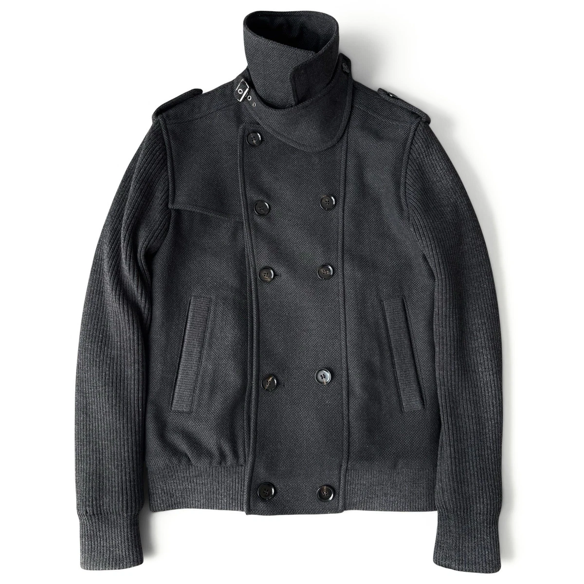 Gray Wool Outer Shell Military Jacket Coats, Jackets & Vests for 