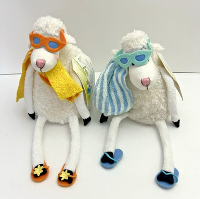 DaySpring Really Woolly Sandy Sonny Sheep Plush 8  2005 w/ Tags Christian Toy
