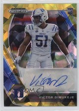 2021 Panini Prizm Draft Picks Gold Ice Victor Dimukeje #DPA-VDI Auto 11yh