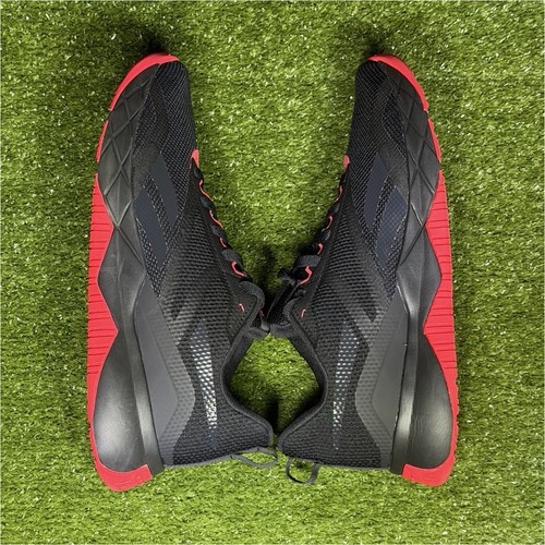 Reebok Black Red Men's Comfort Lace Up Low Top Athletic Sneakers