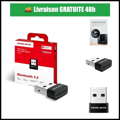 MERCUSYS MA530 Dongle Adaptateur Bluetooth 5.3 USB PC Windows - Photo 1/4