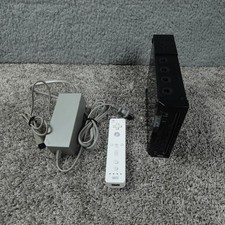Nintendo Wii Console Black   Tested  Working   Includes Power Cord Wii Remote