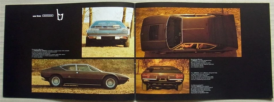 Folleto de venta de autos LAMBORGHINI URRACO P300 1970-73 Foto 3 de 4