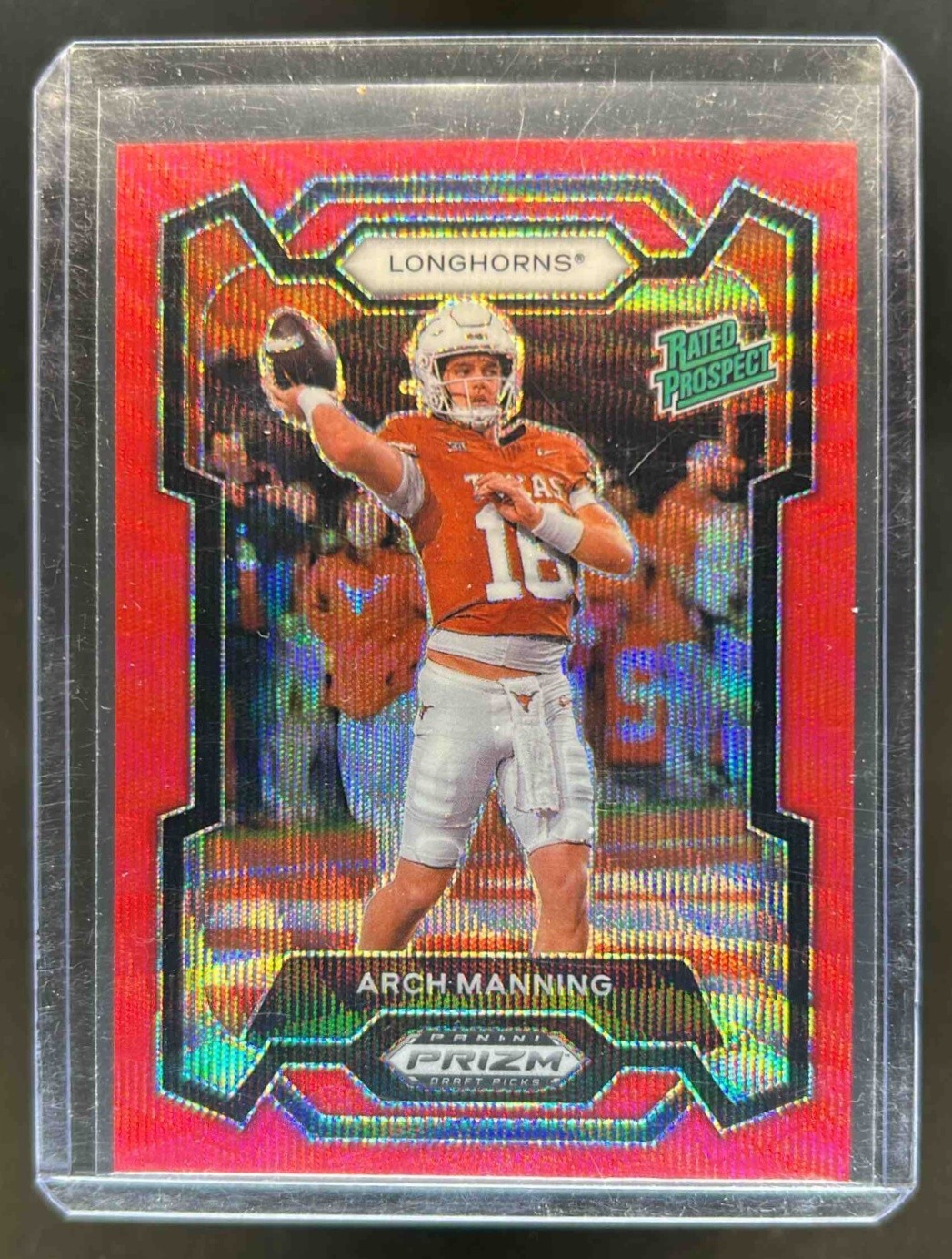 2024 Prizm Draft Picks Arch Manning Ruby Wave Rated Prospect #192 Longhorns