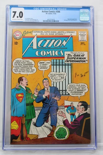 Action Comics #306 CGC Graded 7.0 OW/W pages DC Comics 11/63