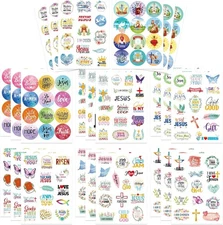 348 PCS Inspirational Christian Stickers, Bible Verse Jesus 
