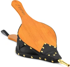 OAK LEAF Bellows, 19" x 8" Large Fire Bellow for BBQ Fireplace Fire Pit Indoor