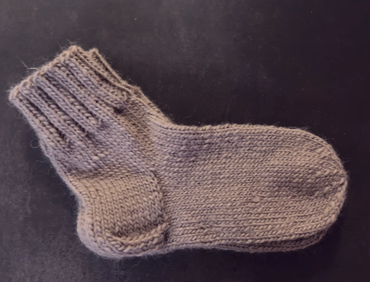Hand Knit Wool Socks Mushroom Color 100% Wool Cozy Warm Winter Gift Sizes S M L