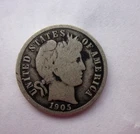 1905-O MICRO O BARBER DIME NEW ORLEANS MINT 10C SILVER SEMI KEY COLLECTOR COIN 3