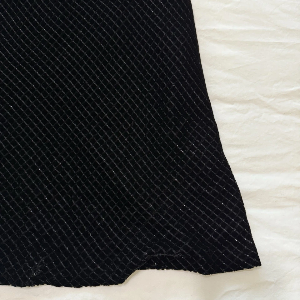 Falda Ann Taylor 14P Fiesta Vacaciones Formal Capricho Terciopelo Brillante Preppy Evento Foto 2 de 4