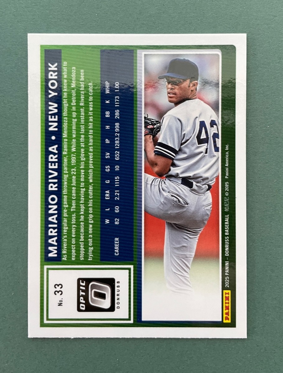 2025 Panini Donruss Optic Baseball Mariano Rivera #33 HOF New York