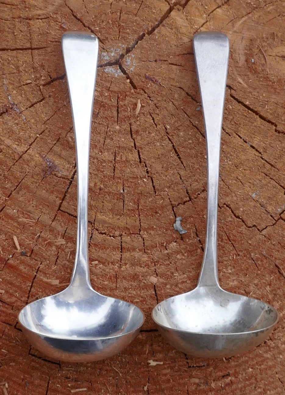 Georgian 1811 Pair of Sarah Blake & John William Sterling Sauce Ladles - 89.4g.