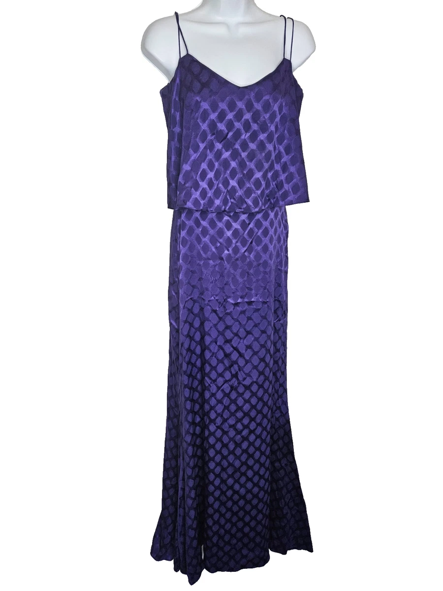maxi dress beginning boutique Honey Blue Sequin Maxi Dress - US 10