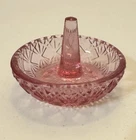 Fenton Glass Dusty Rose Pink Ring Holder 1980’s Marked See Pics