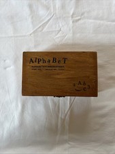 Alphabet Stamps Set,Vintage Wooden Rubber Letter Number and Symbol Diary Stamp